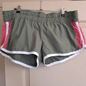 Nike Women's Running/Track Shorts Gray and Pink Size L